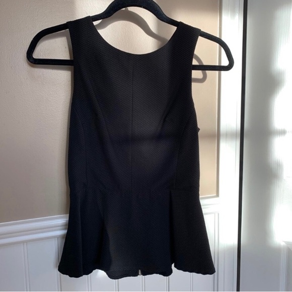 Black Dressy Top  with Cutouts - Picture 1 of 6